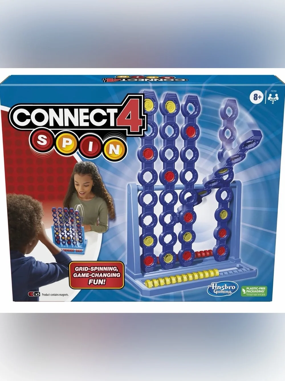 Hasbro Connect 4 Spin Game - Blue Frame with Red & Yellow Discs